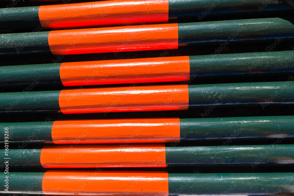 Wood Poles Orange Green Equestrian Wood Poles Orange Green Equestrian