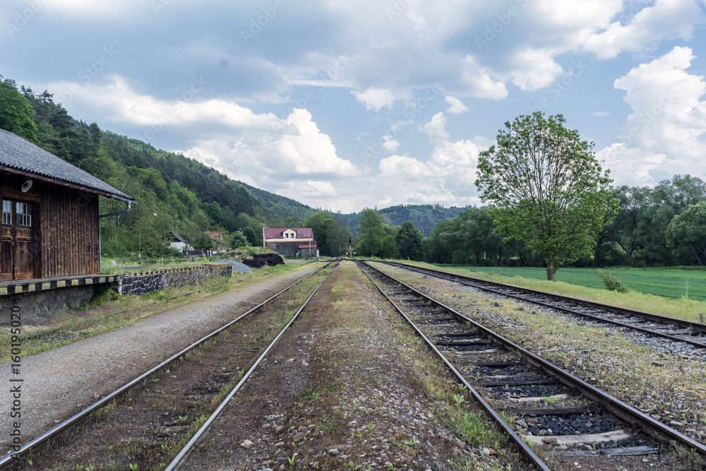 Old disused railway station in the village of Kacov, Czech Republic Old disused railway station in the village of Kacov, Czech Republic