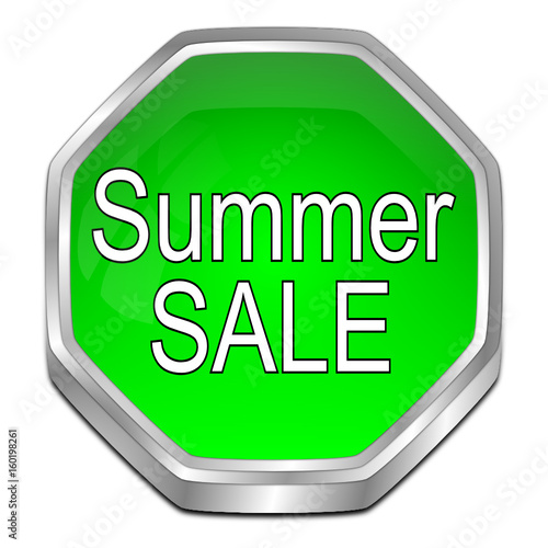 Summer Sale Button - 3D illustration