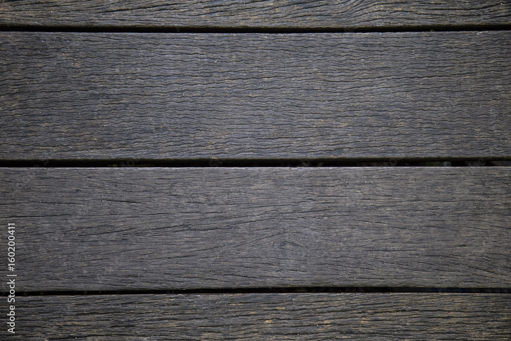 Fototapeta premium Old black wooden background texture copy space.