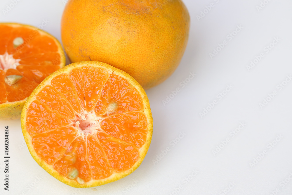 Oranges slice , Slice of fresh oranges against on white background Oranges slice , Slice of fresh oranges against on white background