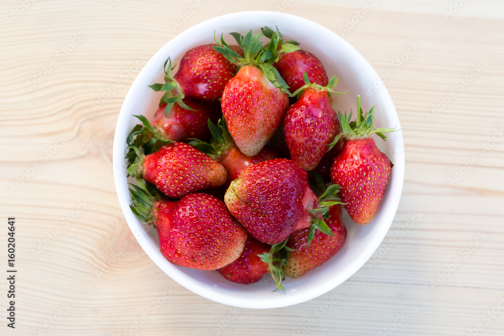 Strawberry in the white bowl Strawberry in the white bowl