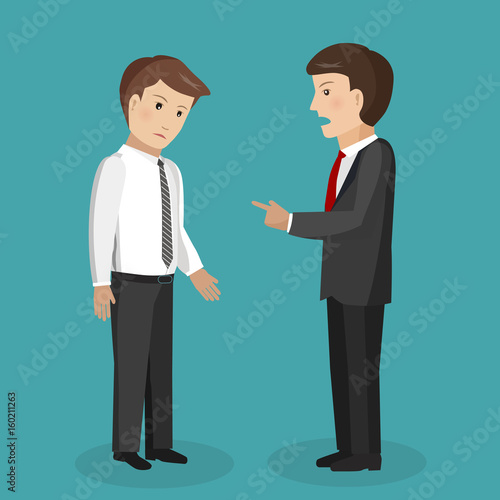 Angry boss berates subordinate