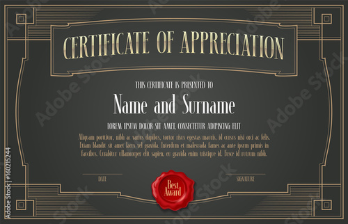 Certificate of appreciation vector design