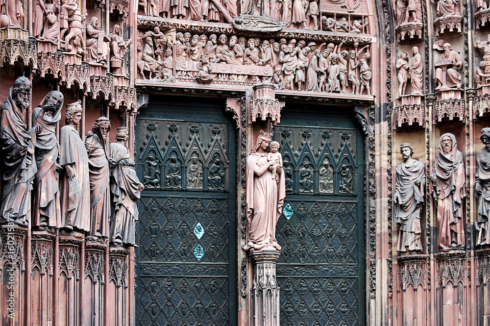 The Notre Dame Cathedral in Strasbourg, Alsace, France
