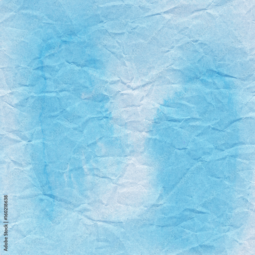 Obraz premium Blue crumpled paper for background