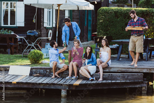Garden Party at lake with friends