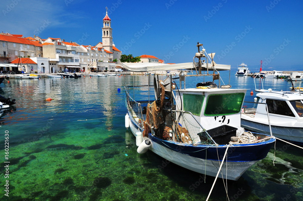 Fototapeta premium Croatia travel Brac town Sutivan