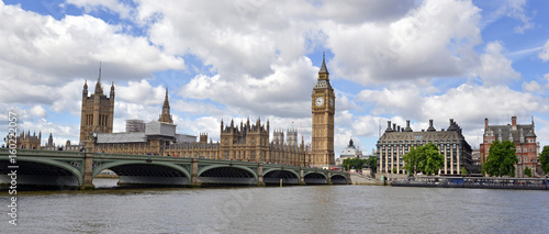 Photography London skyline with Big Ben and Westminster Palace and Houses of Parliament whic