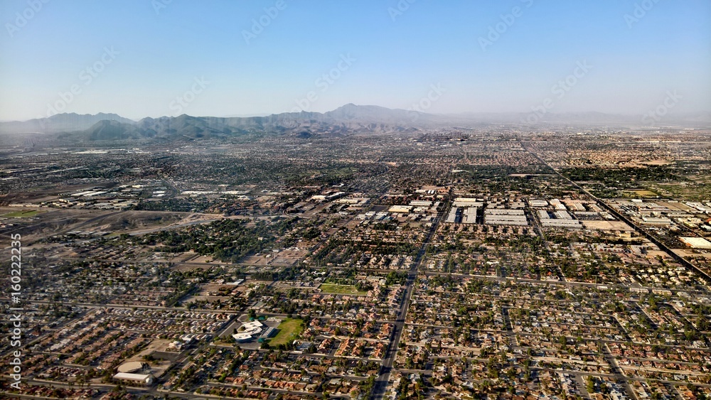Las Vegas jenseits vom Strip. Luftbild 