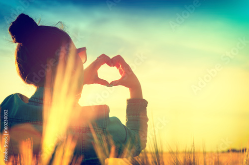heart at sunset