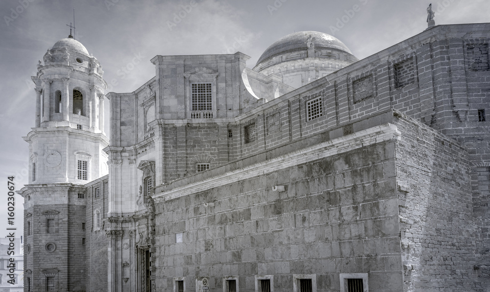 Cathedral of Cadiz Spain in Infrared