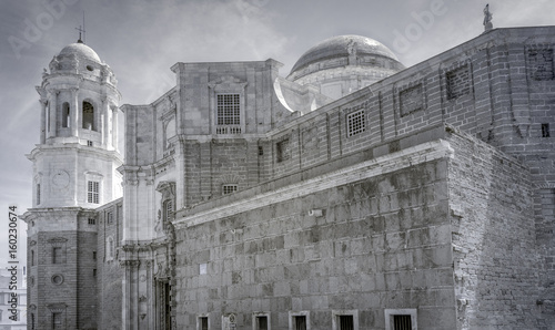 Cathedral of Cadiz Spain in Infrared