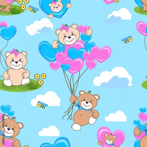 Fototapeta Wzór misie