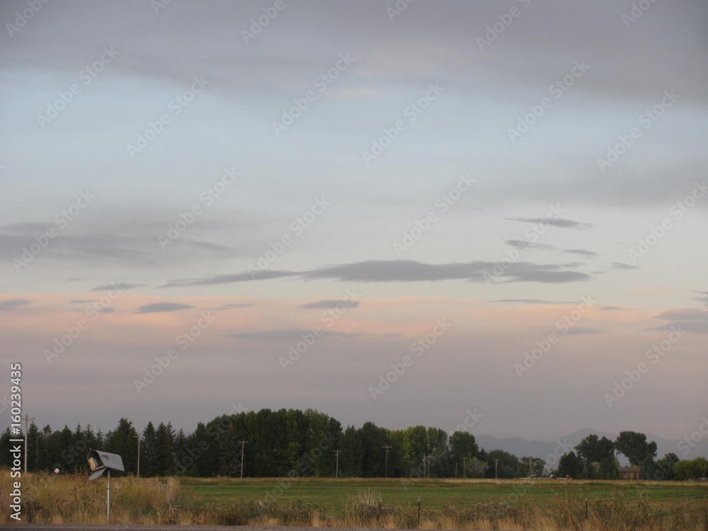 Sunset on Farm