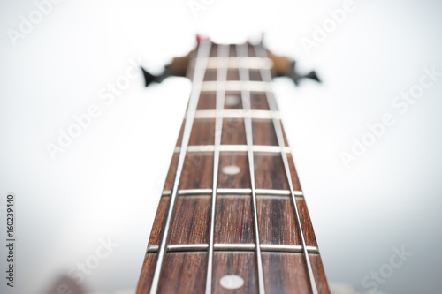 Electric Bass Guitar close up shot