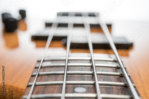 Electric Bass Guitar close up shot