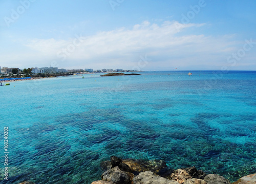 beach coast landscape mediterranean sea Cyprus island