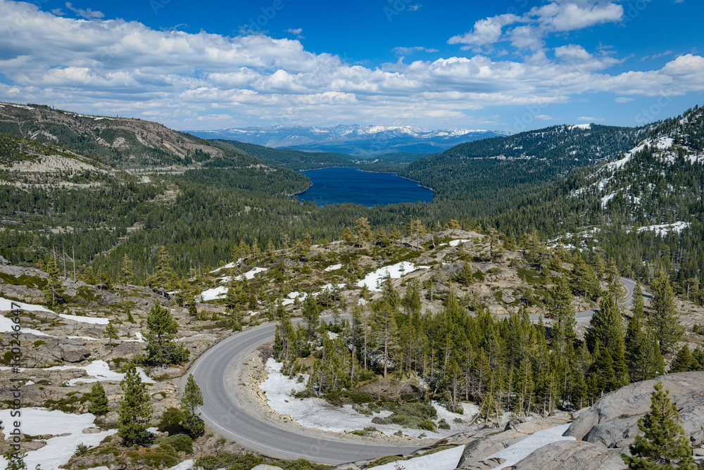 View of Donner Pass Lake from Donner Summit Bridge
