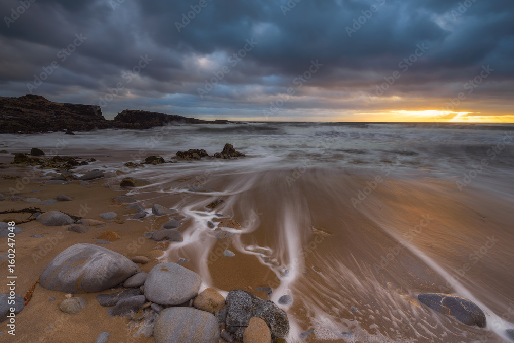 Cloudy Sunset at Pescadero State Beach California
