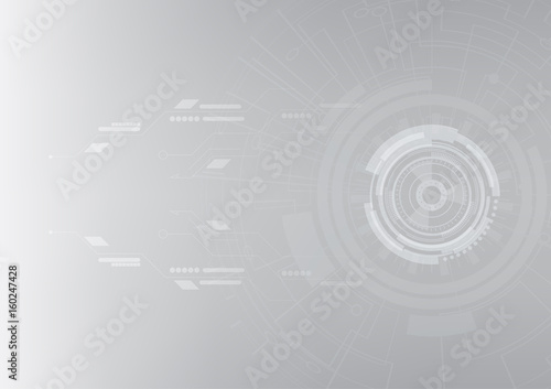 White futuristic interface vector technology background