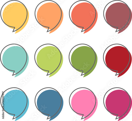 Bulles de dialogues colorées