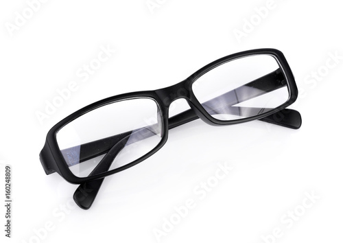Black Eye Glasses Isolated on White background