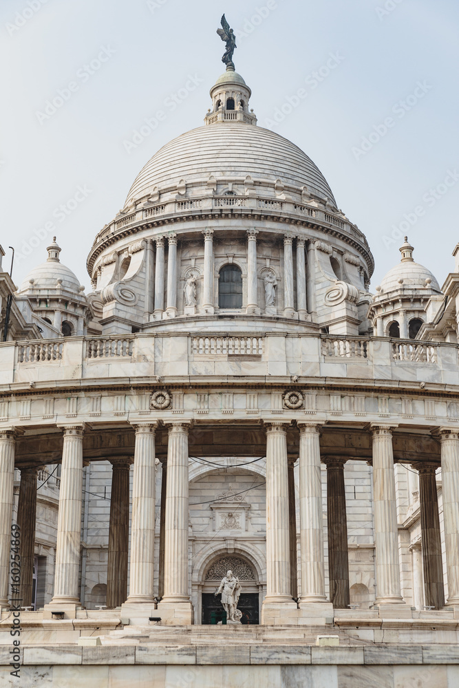 Left side of VIctoria Memorial Hall in Kolkata, India