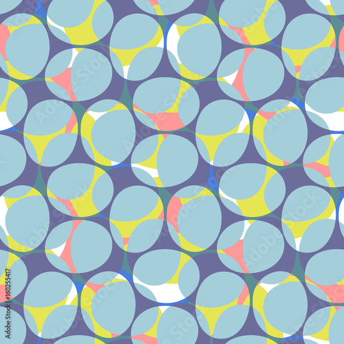 Abstract seamless pattern. Oval shapes motif background. Trendy decoration design