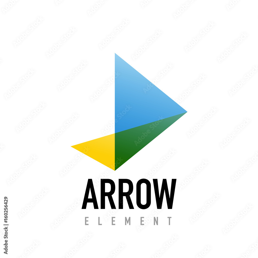 Vector arrow geometric design logo Vector arrow geometric design logo