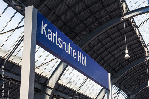 Karlsruhe Hauptbahnhof Main Train Station Daytime Transportation City Urban Trains