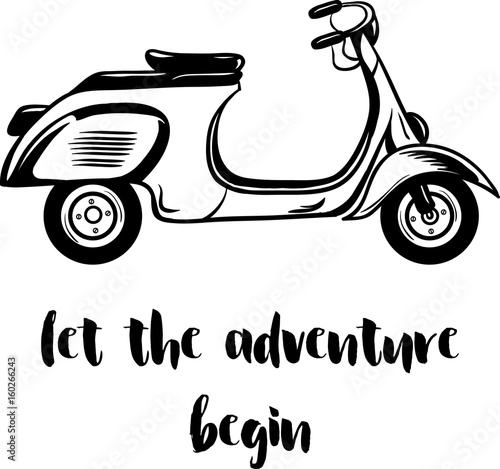 Motorcycle icon or sign. Vector black silhouette of bike or motorcycle.