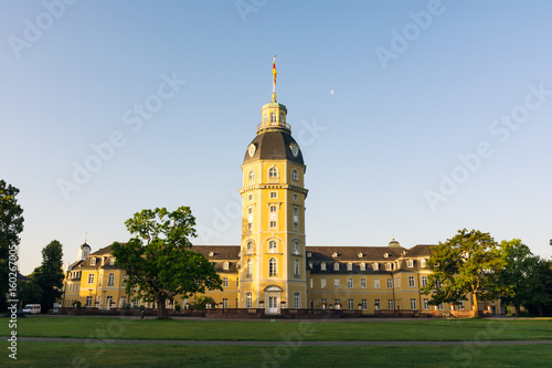 North Side of Karlsruhe Palace Castle Schloss in Germany Blauer Strahl Architecture