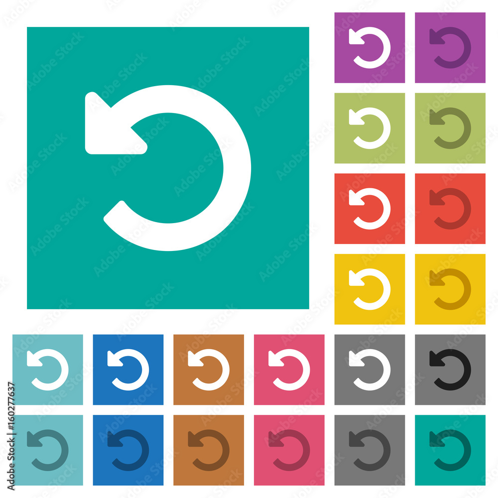 Undo changes square flat multi colored icons Undo changes square flat multi colored icons