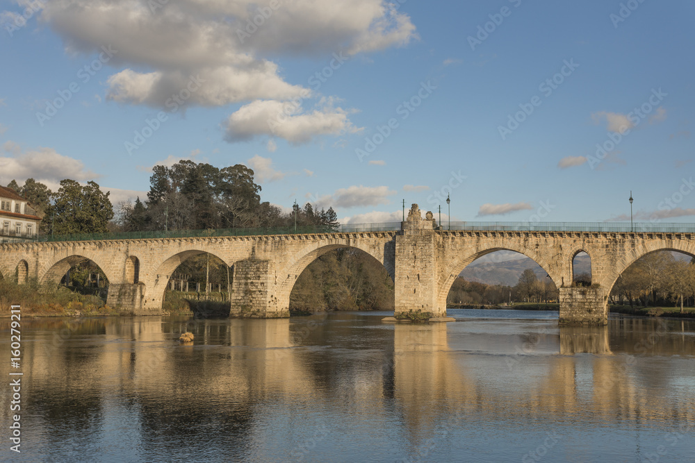 Fototapeta premium Bridge of Ponte da Barca in Summer time - north of Portugal