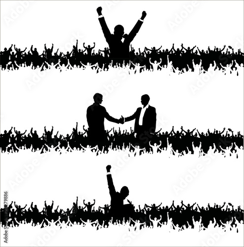 People shaking hands. Poster