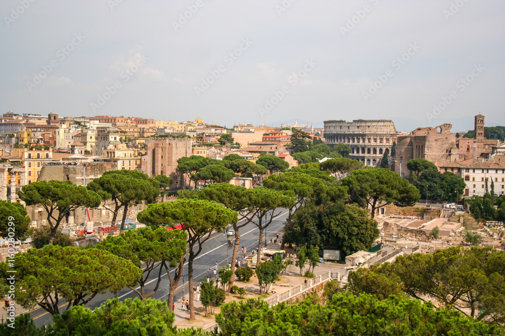 Vista aérea de Roma, Italia
