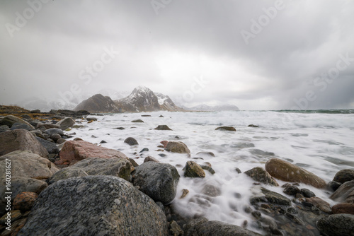 Lofoten Islands, beautiful scenic landscape. Travel. Norway Scandinavia. 