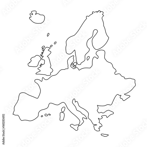 Mapa Europy - kontury