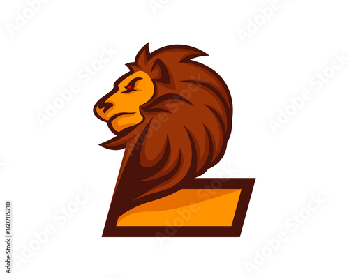 Fototapeta Naklejka Na Ścianę i Meble -  Modern Lion L Letter Alphabet Sports Logo