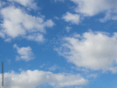 blur image - blue sky with cloud in sunny day