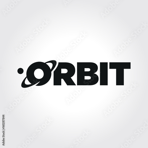 Orbit Typography Symbol illustration