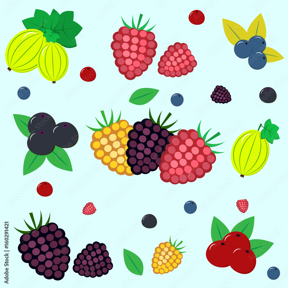 Delicious and sweet berries, collected in the composition Delicious and sweet berries, collected in the composition