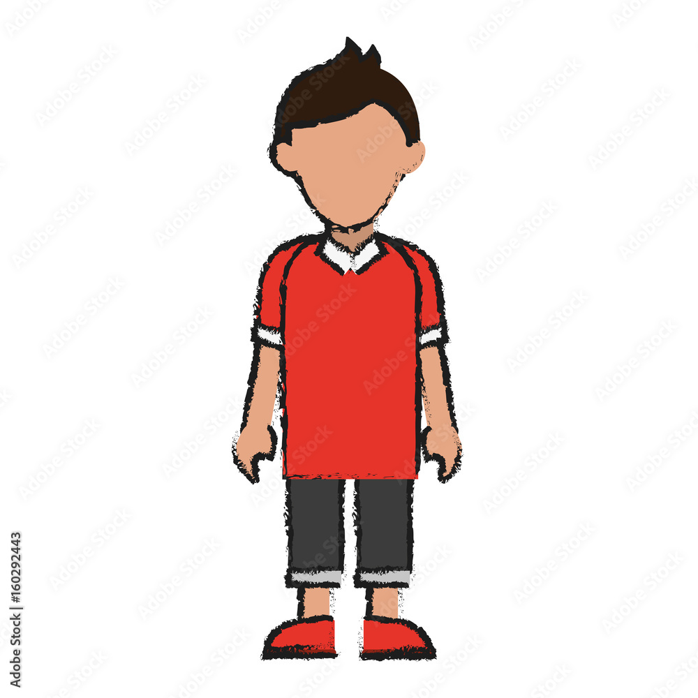 faceless young man in casual outfit icon image vector illustration design sketch style faceless young man in casual outfit icon image vector illustration design sketch style