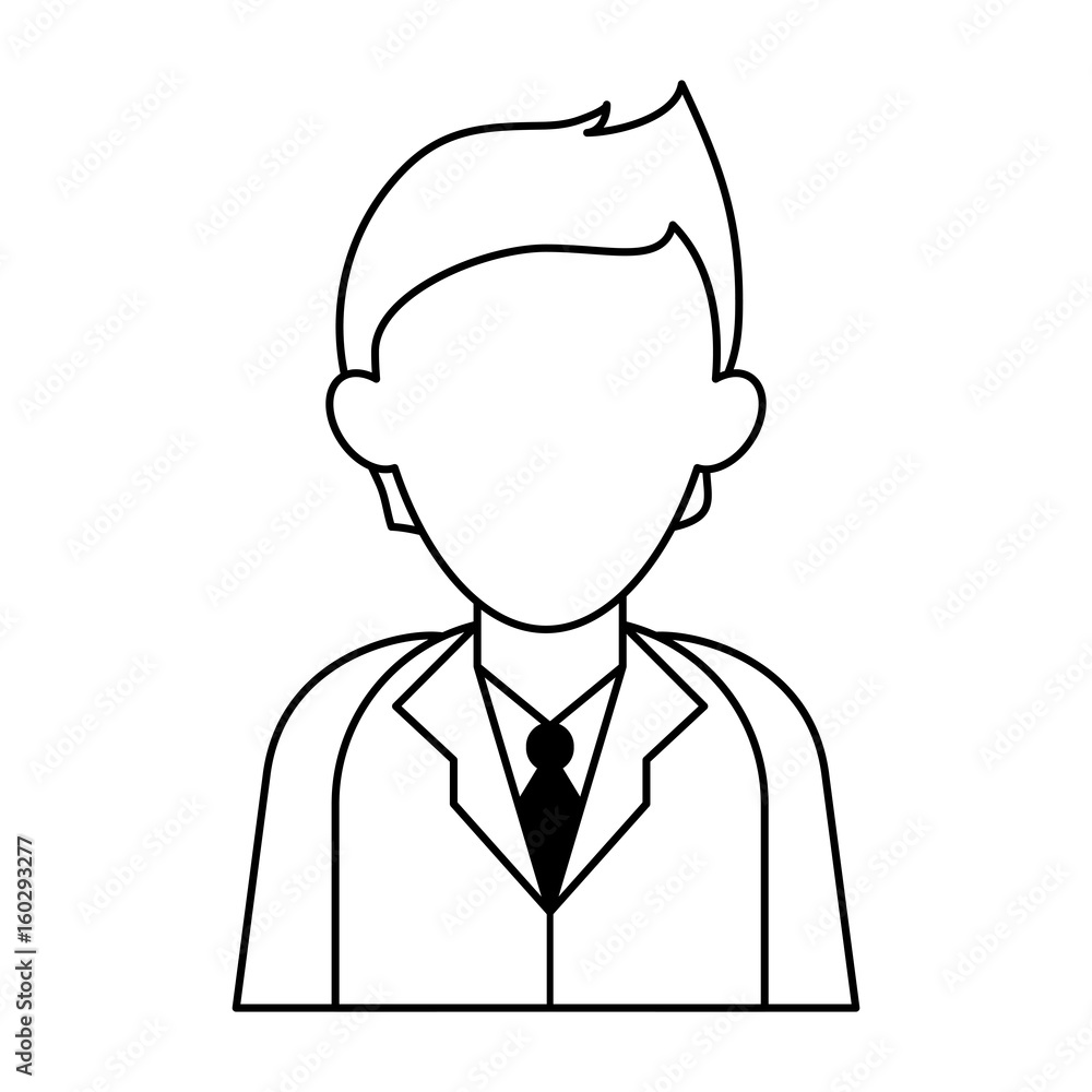 faceless businessman icon image vector illustration design black line faceless businessman icon image vector illustration design black line