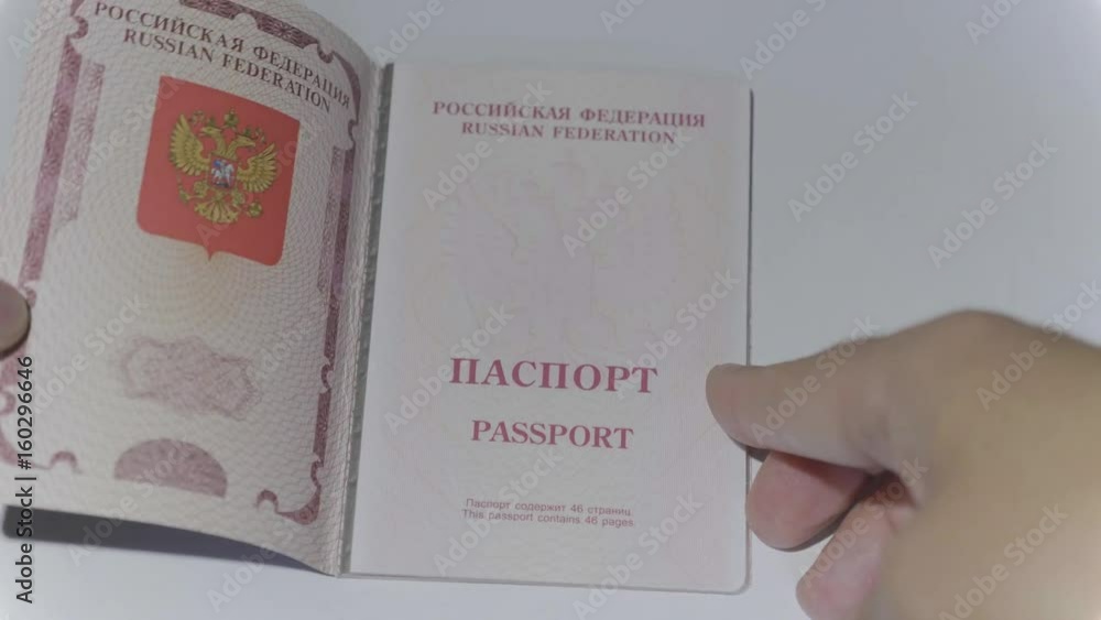 MOSCOW, RUSSIA, JUNE 3, 2017: Taking passport of the citizen of the