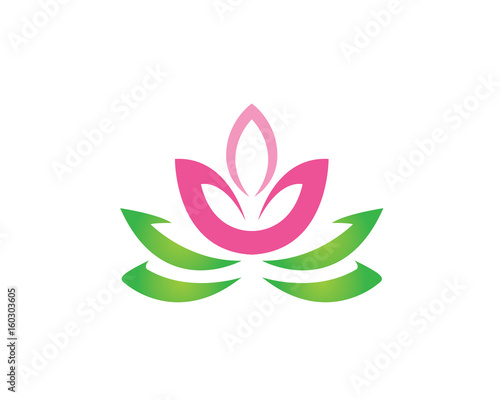 Modern Flower Symbol Logo - Lotus Balance Zen Spa © naulicreative