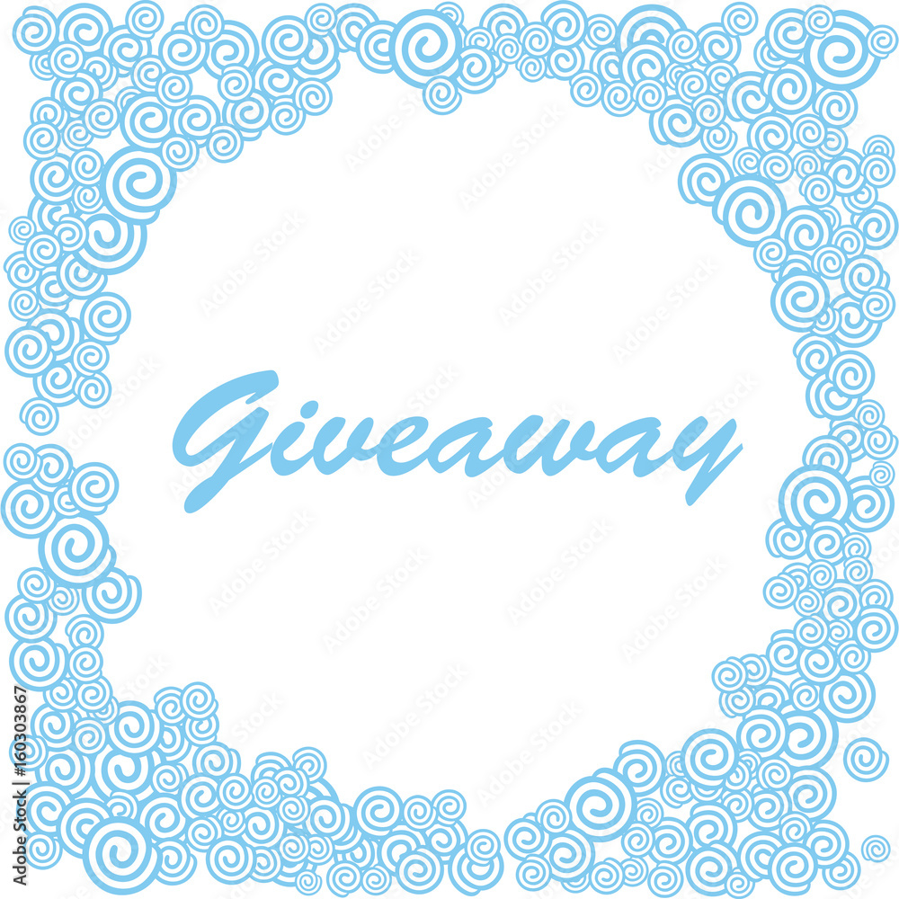 Giveaway banner in blue color / Giveaway banner, blue ahd white clouds, greate for social media Giveaway banner in blue color / Giveaway banner, blue ahd white clouds, greate for social media