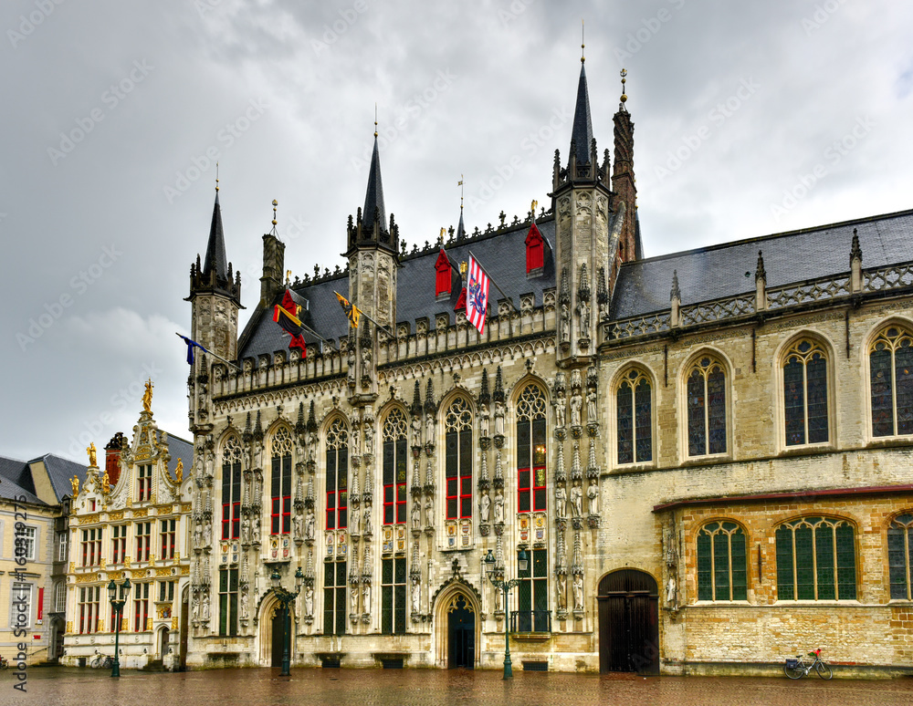 Burg Square Town Hall - Bruges, Belgium