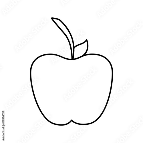 apple fruit icon over white background vector illustration